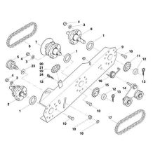 Позиція 11 Зірочки ланцюга Z = 20 AC823121 АС823121, Kverneland , Квернеланд